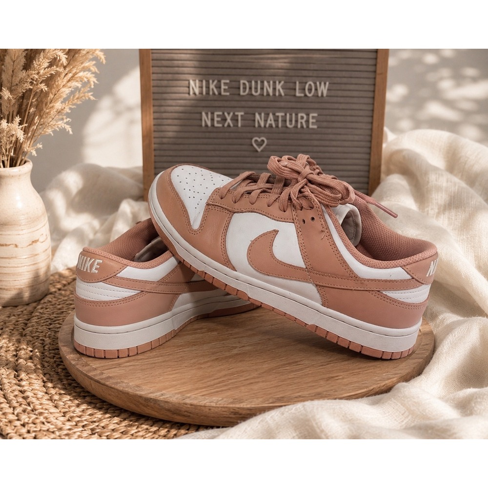 Nike‎ Dunk Low Next Nature Rose Whisper Womens Sneakers DD1503-118 Pink White 9